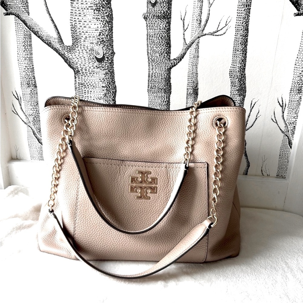 TORY BURCH Britten Shoulder Hobo Bag, Light Oak (Blush Pink)